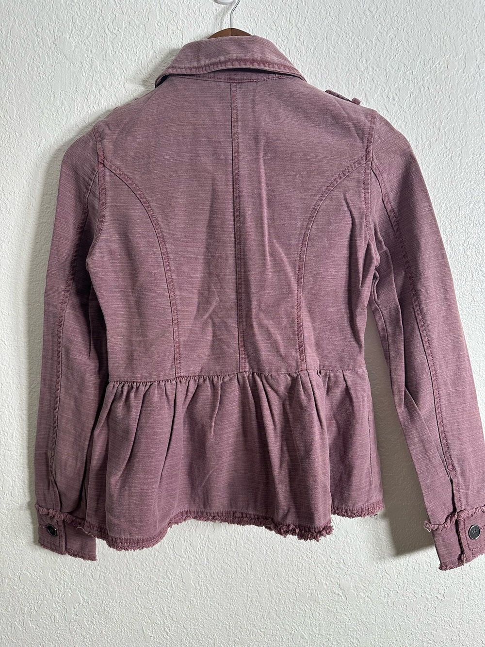 Maison Jules Mulberry Peplum Jacket Size XS - Picture 3 of 12